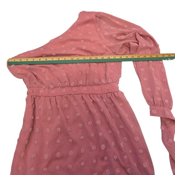 PINK Lily Woman's Above Knee One Sleeve Dress size L - Picture 6 of 8